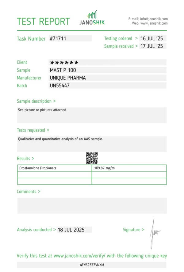 Masteron Propionate 100 mg/ml 10ml Drostanolone Propionate (UP) – Image 2
