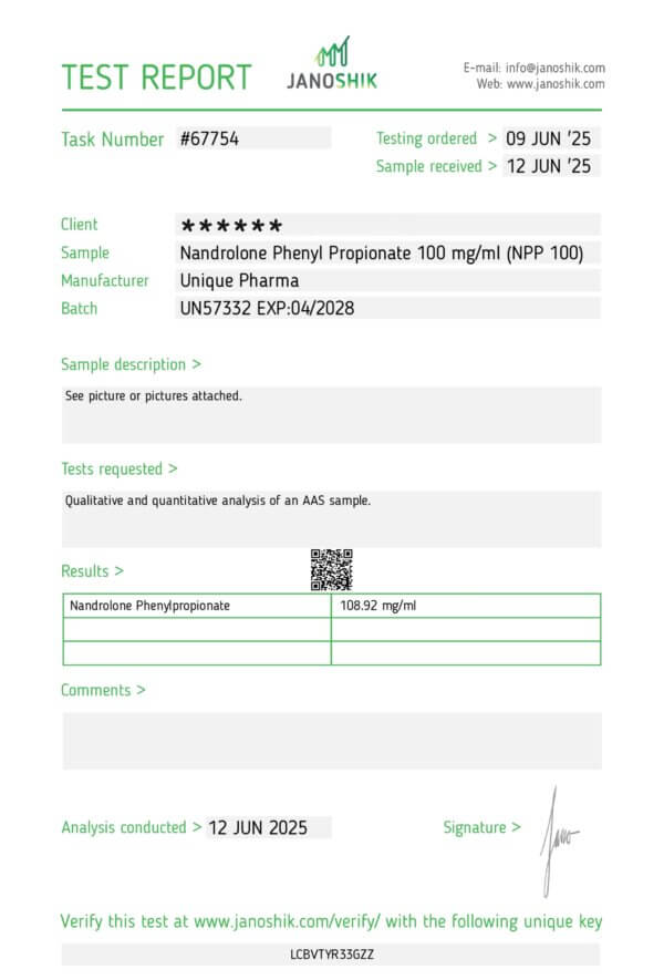 NPP 100 Nandrolone Phenyl Propionate 100mg/ml 10 ml (UP) – Image 2