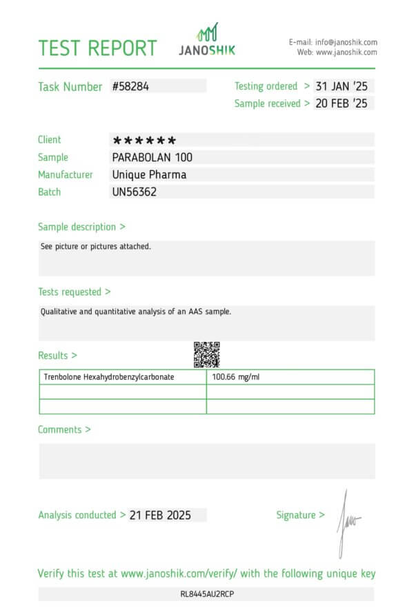 Parabolan 100mg/ml 10ml Parabolan (UP) – Image 2
